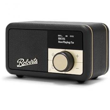 Roberts Revival Petite 2 Tragbares Radio Bluetooth DAB+ und FM Schwarz