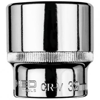 Douille hexagonale NEO 1/2 , 32 mm – Acier chrome‑vanadium
