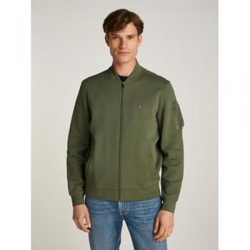 Reißverschluss-Herren-Sweatjacke Tommy Hilfiger – Oliv – M