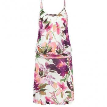 Summer Beachtime Jersey Dress für Damen, weiß bedruckt, Größe 36