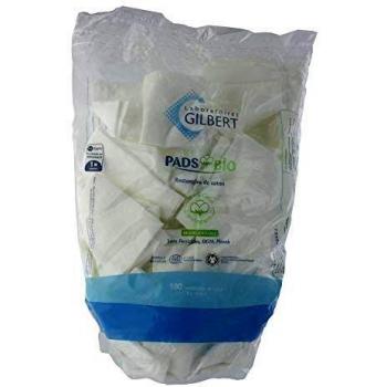 Gilbert Pads Bio 180 Rectangles de Coton 8 x 10 cm