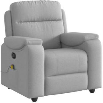 VidaXL Massagesessel, Massagesessel Wolkengrau Stoff