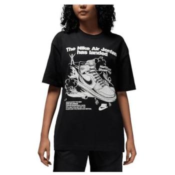 Camisa de Algodón Jordan Oversized – Mujer, Color Negro, L (EU 44-46)