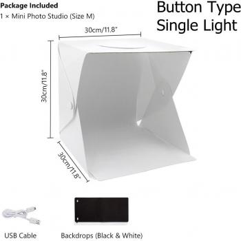 Softbox LED Portátil para DSLR – 20, 30, 40 cm