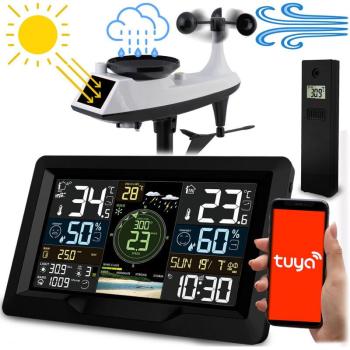 Météo Connectée BD-914 avec Capteur de Vent et Pluie