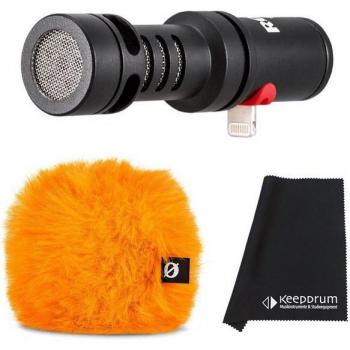 RØDE Mikrofon Videomic Me-L mit orange Windschutz und Tuch