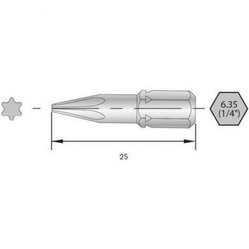 HRC‑Stahl Torx‑Werkzeugbit 8/25 mm – 1/4 Aufsatz für Schraubenschlüssel