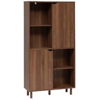 Étagère Double Porte 5five en Bois Noisette