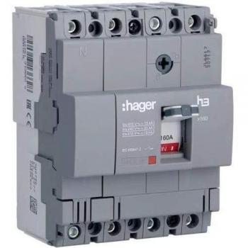 Hager Interruttore Automatico X160 4P 18Ka 160A Sganc Tm (cod. HDA161L)