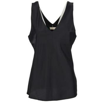 Top Yes Zee Viscosa Nero Donna Scollata