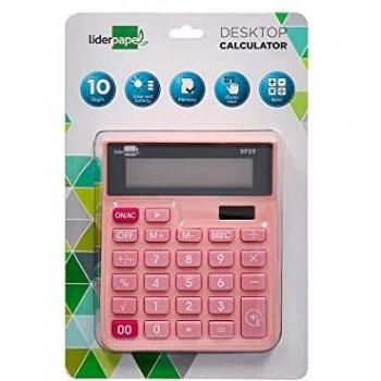 Calculadora rosa de secretaria 10 dígitos Liderpapel XF23