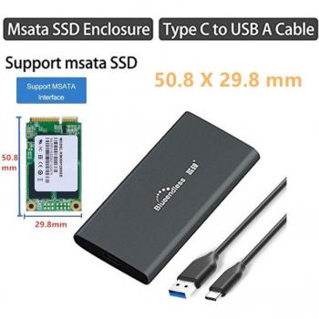 M.2 SATA NGFF Aluminum SSD Caddy Type-C USB 3.0