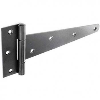 Securit 200mm Black Tee Hinges (Set of 2)