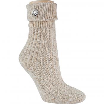 Großformatige Natur-Trachtensocken (2er Pack) – Baumwolle, grob gestrickt, Größe 39-42