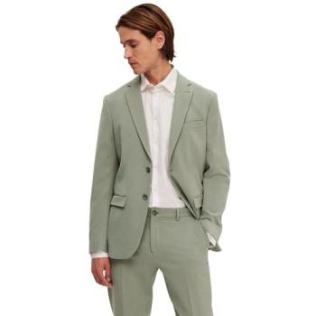 Seersucker Corby Slim Blazer Verde Sabbia