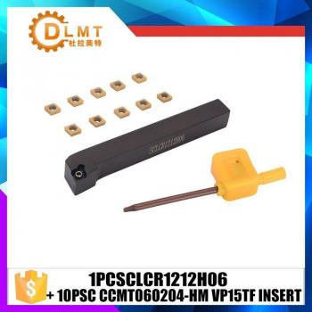 SCLCR1212H06 Tool Holder Kit with 10 Tungsten Carbide Inserts and Wrench