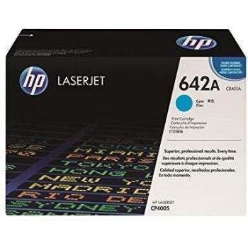 HP 642A Toner Cyan – Cartouche d'origine pour HP Color LaserJet CP4005