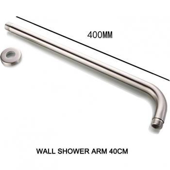 Wall-Mounted Shower Arm Set Brushed Nickel