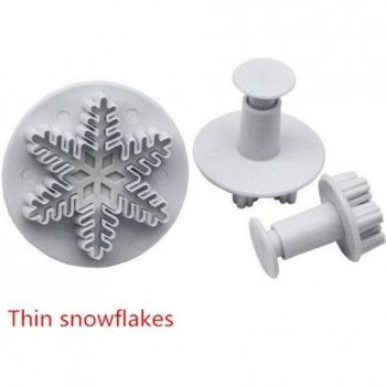 3-Piece Snowflake Cake Decorating Tools
