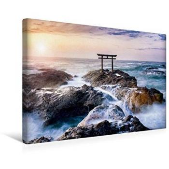 Kunst Leinwand 45 × 30 cm: Torii über dem Ozean (Calvendo Premium)