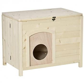 Faltbare Hundeunterkunft aus natürlichem Holz