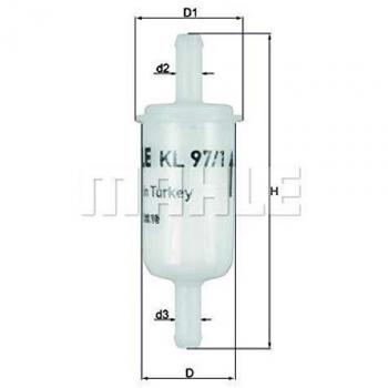 KL 97/1 OF In-Line Fuel Filter by Mahle