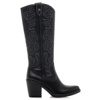 Botas de tacón MTNG Tijuana negro con cremallera