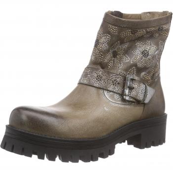 CafèNoir Half-Boots, Stivali da Donna in Pelle Marrone con Tacco Medio, Taglia 40 EU