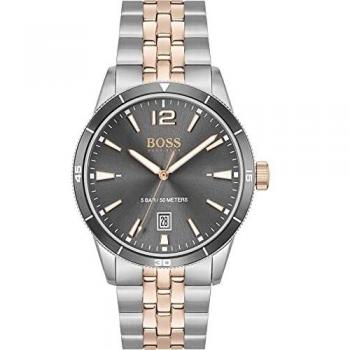 BOSS 1513903 Analog Uhr für Männer mit zweifarbigem Design