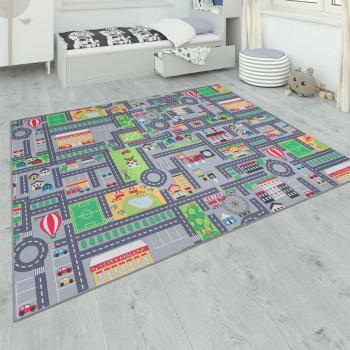 Tapis de Jeu Chambre Enfant Gris 140x200 cm