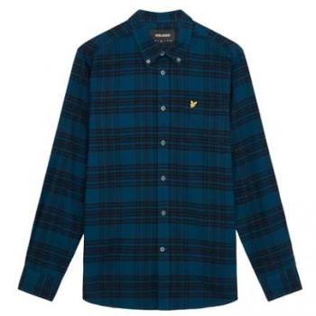 Lyle & Scott Kariertes Flanellhemd Navy