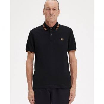 Fred Perry Herren Polo L Schwarz
