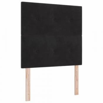 Vidaxl Boxspringbett – Schwarzer Samt, Matratze, 120 × 190 cm