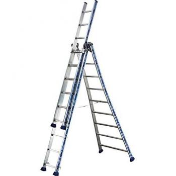Tubesca – Échelle transformable 3 plans 8+8+8 échelons Haut. d’accès maxi 6,07m – PLATINIUM