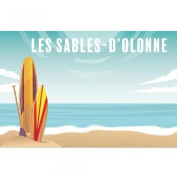 Art mural surf Sables‑d’Olonne, imprimé HD, CEANOTHE 45x65 cm