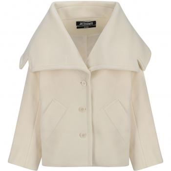 Beige Women's XS Off-White Caruso Caban Coat by Jacquemus