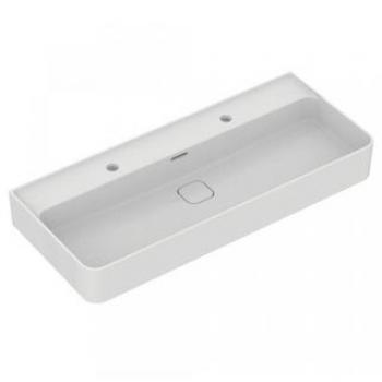 Lavabo Ideal Standard Strada II 1000x430 mm, avec trop plein, 2 robinets, blanc alpin T372401