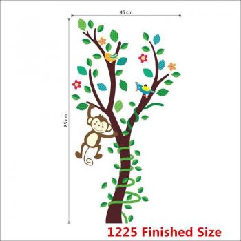 Árbol Mágico con Mono Lúdico – Calcomanía Infantil