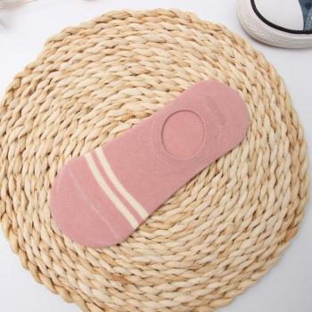 Summer Colorful Stripe Invisible Ankle Socks for Women