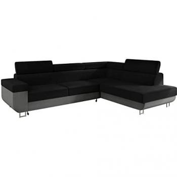 Mobilier1 Canapé d'angle Comfivo 306, manille 16 + manille 18, fonction de couchage, boîte à linge 253×188×71 cm