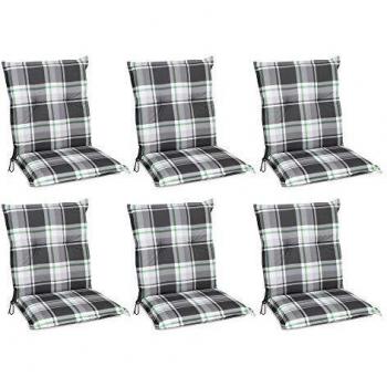 Cojines de Exterior con Respaldo Bajo Sunny 100x50x6 cm, Set de 6