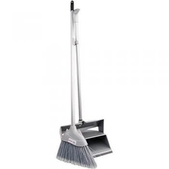 Long-Handled Dustpan & Brush Set by Ramon in Red