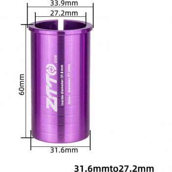 Kit de adaptación de tija 30,4 mm a 33,9 mm con mango metálico