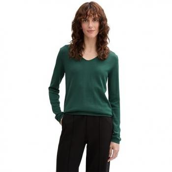 Tom Tailor Maglione Abete 2XL Green V-Neck
