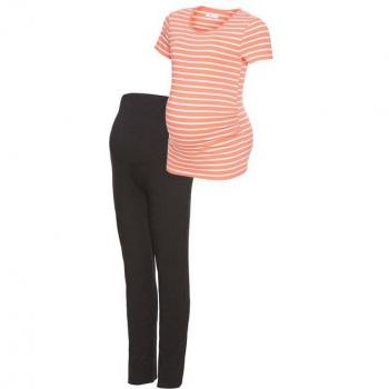 Tägliches Glück: Neun Monate Umstandsshirt mit Leggings (2‑Teil‑Set)