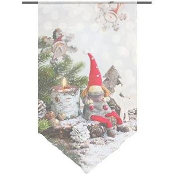 Scheibengardine HEINE HOME Gr. 1, bunt (weiß, bunt), B:40cm H:80cm, Polyester