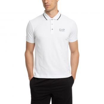Polo EA7 Core Identity Blanco