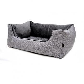 LEBON Louis PLUS orthopädisches Hundebett 120x90x33cm silber, hochwertig, waschbar, hoher Rand, bester Liegekomfort
