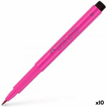 Pitt Artist Tuschpennor Rosa av Faber-Castell (10 stycken)