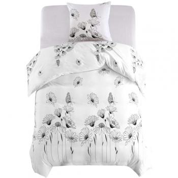 Set Copripiumino 140x220 e 60x70 cm con Design Florale